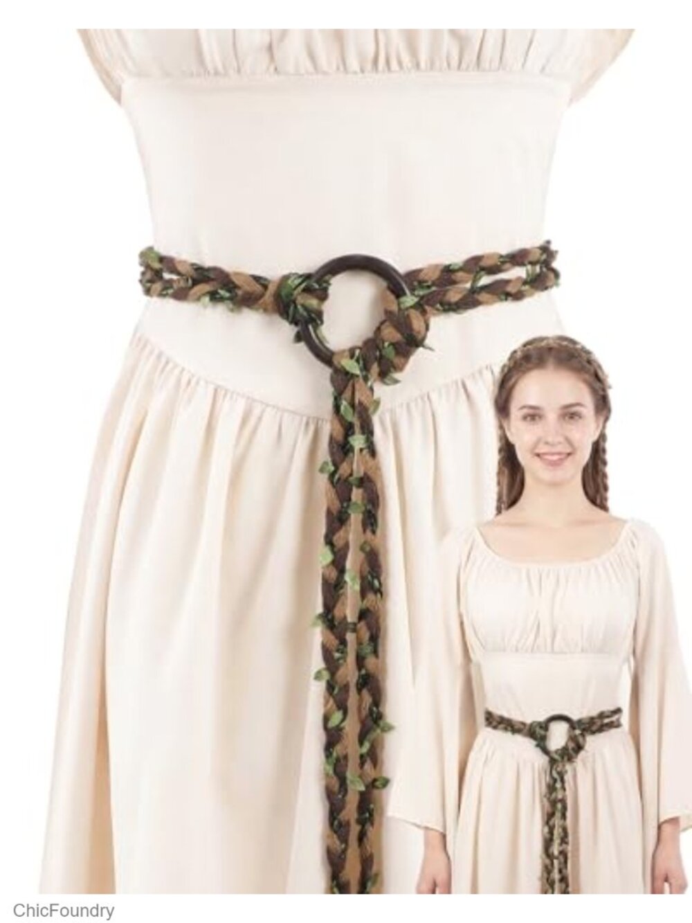 Medieval Renfaire Viking Belt for Women - Adjustable Sash Cosplay Belt